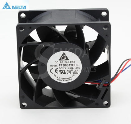 Delta FFB0812EHE 8CM 80MM 80*80*38MM 8038 12V 1.35A Double Ball Bearing Cooling Fan