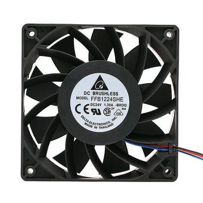 Furniture In 12038 FFB1224SHE-BR00 24 V 1.20 Big Air Volume Converter Cooling Fan  120*120*38mm Alarm Signal