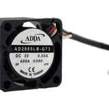 ADDA AD2005LB-G73 5V 0.08A, external model-reference photo from CWC Group. Separate unit; retained stock photos show original label and harness. Confirm connector and supplied batch.