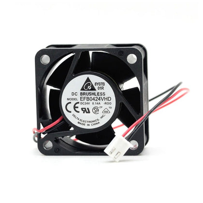 Delta EFB0424VHD DC 24V 0.14A Double Ball Bearing Cooling Fan 9000RPM 10.1CFM