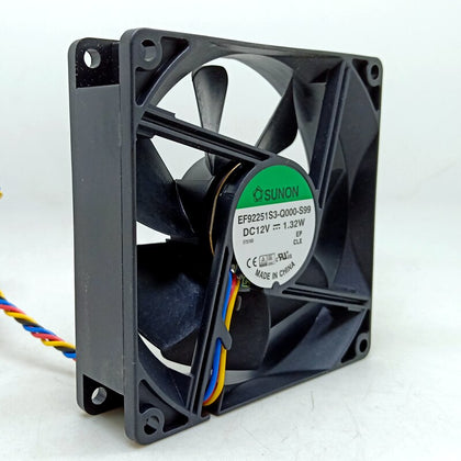 2pcs   Sunon EF92251S3-Q000-S99 92mm 9225 12V 1.32W Silent Fan Computer Case PWM Temperature Control Fan