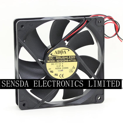 ADDA  12025 12cm Case Fan 12v 0.37A AD1212HB-A71GL  120*120*25mm 2200rpm 87cfm