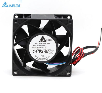 Delta PFB0924DHE 9038 9238 9cm 24V 1.74A Server Inverter Cooling Fan P/N:3620927311