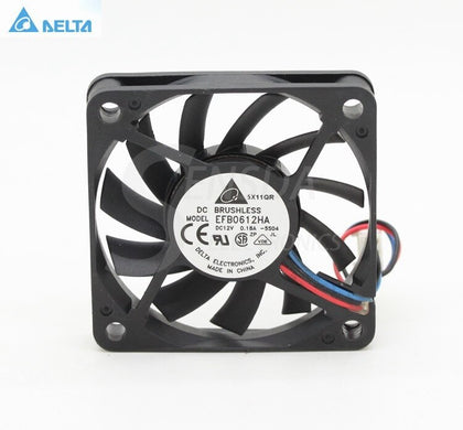 Delta EFB0612HA 6010 DC 12V 0.18A 6CM 60mm 3 -pin  Computer Pc Case Cpu Server Inverter Cooling Fans Axial Blower