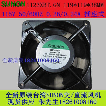 Sunon Fan SP100A 1123XBT.GN 12CM 12038 120*120*38MM 1238 115V Socket Industrial Cooling Fan