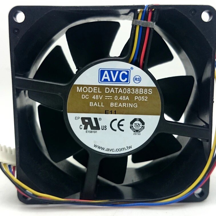 AVC DATA0838B8S 8038 80*80*38mm DC 48V 0.48A 4-Pin Sever Axial Cooling Fan