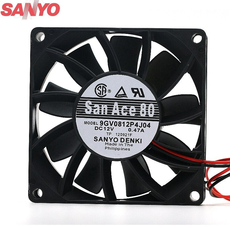 Sanyo 9GV0812P4J04 8025 12V 0.47A Radiator Cooling Fan Air Volume  80*80*25mm