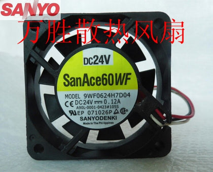 Sanyo 9WF0624H7D04 24V 0.12A 6015 60mm 6cm Cooling Fan