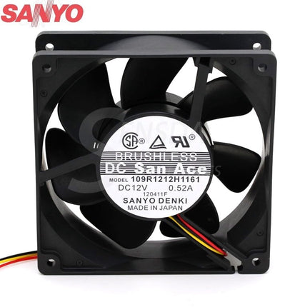 Sanyo 109R1212H1161 12CM 120mm 12038 DC 12V 0.52A  Server Inverter Computer Cpu Case Axial Cooling Fans