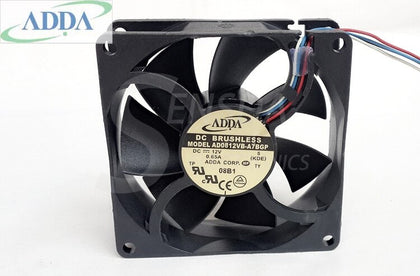 ADDA 8cm Fan  ADDA 12V 0.65A AD0812VB-A7BGP 8025 80x80x25mm Server Inverter Axial Cooler Cooling Pwm Blower