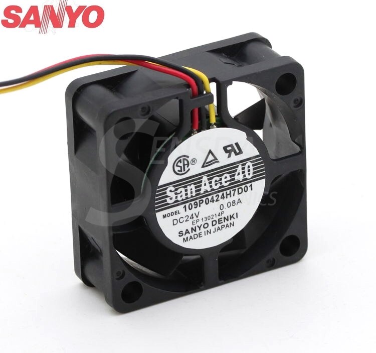 Sanyo 109P0424H7D01 4015 4cm 40mm DC 24V 0.08A Radiator Equipment Cooling Axial Fans