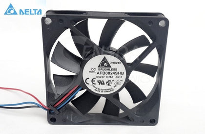 Delta Electronics AFB0824SHB 8015 80mm 8cm 80X80X15 Mm DC 24V 0.26A 3-pin Industrial Server Cooling Fan