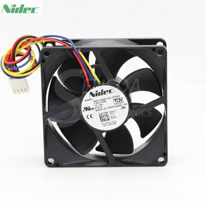 Nidec 8025 T80T12MS11A7 80mm 8cm 12V 0.35A 4Wire Case Pwm Axial Cooling Fan