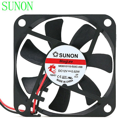 Sunon ME60101V3-E03C-A99 6010 60mm Slim Thickness Silent Quiet 0.52W 2-wire Case Cooling Fan