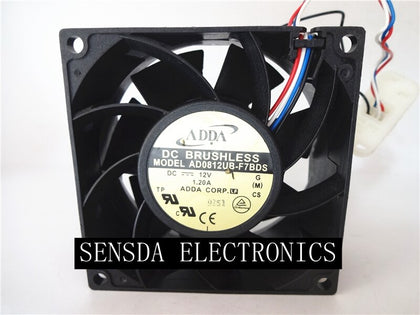 80mm Fan   ADDA AD0812UB-F7BDS 12V 1.20A High Speed Powerful Large Air Flow Pwm  4 Line Violence Cooling