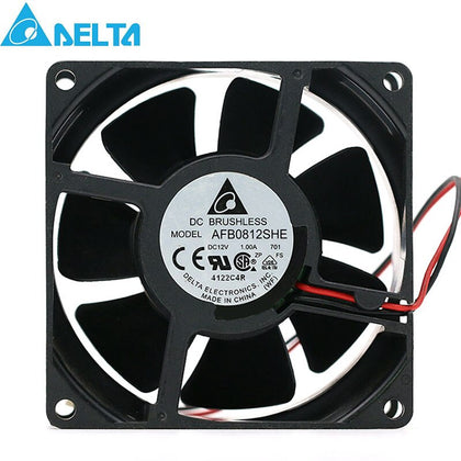 Delta AFB0812SHE 8038 8CM 12V 1.0A 5000RPM 72.26CFM Powerful Dual Ball Cooling Fan 80*80*38mm