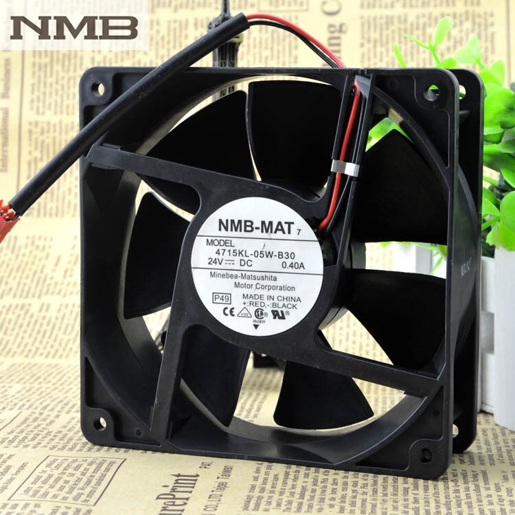 NMB 4715KL-05W-B30 12038 24V 0.4A Dual Ball Bearing Drive Cooling Fan