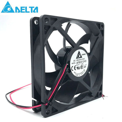 Delta AFB0912HD 92X92X20MM 12V 0.24A(rated 0.14A) 2700RPM 54.60CFM 35.0DBA 2-wire Lead DC Brushless Cooling FAN