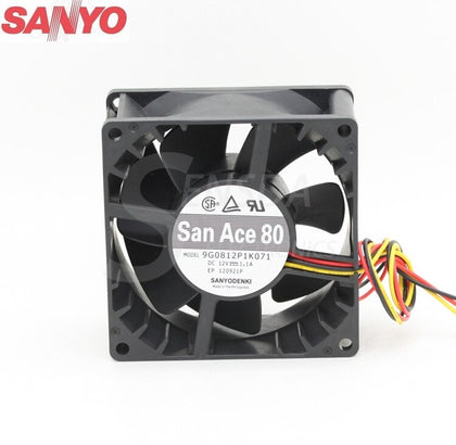 Sanyo 9G0812P1K071 8038 80mm 8cm DC 12V 1.8A 4wie Server Inverter Industrial Cooling Fans Blower