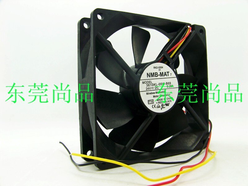 NMB 3610KL-05W-B69 9225 DC24V 0.26A Power Supply Cooling Fan Drive