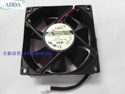 ADDA Fan AD0812UB-A70GL 8025 8CM 80MM 12V DC 0.30A Two Lines Wind Capacity