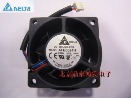 Delta AFB0624H -R00 24v 0.11A Alarm 3-P Cooling Fan 6025 60x60x25mm 6cm Fan