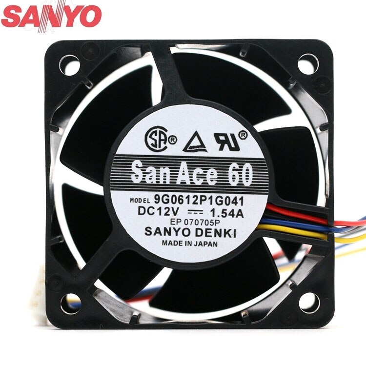 Sanyo 9G0612P1G041 6038 6cm 12V 1.54A Pwm Powerful Cooling Fan 11800rpm 65CFM
