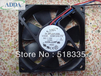 ADDA 8020 12V 24A AD0812HS-C76 three-wire Oily Silent Fan