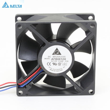 Delta AFB0812H 8025 8cm 80mm DC 12V 0.24A 3-pin Computer Case Pc Cpu Server Inverter Axial COOLING FANs