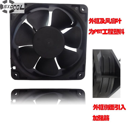 SXDOOL Radiator Fan 12cm Cooling Fan Dual Ball Bearing  12038 120*120*38MM DC 24v 0.50A 3pin 3000RPM 148.68CFM