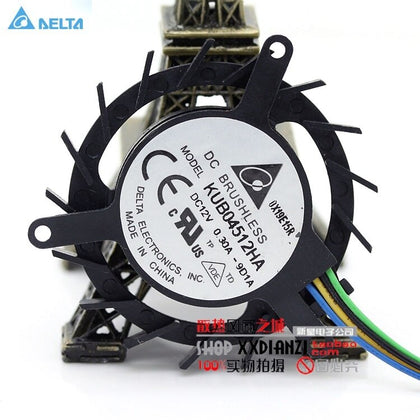 Delta KUB04512HA 4510 4 Wire PWM Speed Control 12V 0.3A Small Turbo Graphics Card Fan