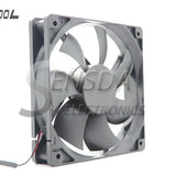 Axial Fan with Light-Coloured Blades and Side Cable — light-coloured blades, separated flanges and lower-side cable
