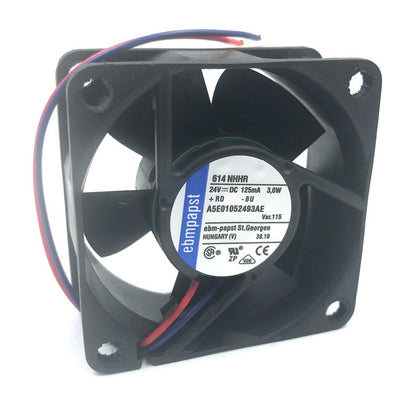 PAPST 614 NHHR 614NHHR DC 24V 3.0W 2-wire 60x60x25mm Server Square Fan