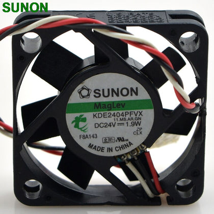 Sunon KDE2404PFVX 40*40*10 24V 1.9W 4cm Three Wire Silent Power Computer Inverter Cooling Fan