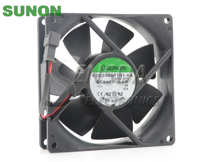 Sunon KDE2409PTB1-6A 9CM 92*92*25MM 9225 24V 3.6W Case Server Inverter Fan