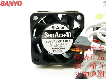 Sanyo 9GV0412P3J03 12V 0.60A PWM Automatic Speed Control 4028 1U Server Chassis Fan