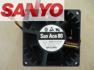 Sanyo 9G0812P1F041 8CM DC 12V 0.58A  Dell OptiPlex GX520, GX620 Computer Server Cooling Fan