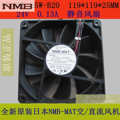 NMB Fan 4710KL-05W-B20 119 * 119 * 25MM 24V Silent Fan