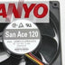 Sanyo Denki 109R1212MH1031 120x120x38mm 0.48A Axial Cooling Fan
