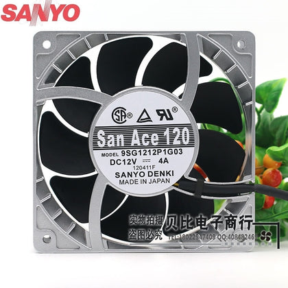 Sanyo 9SG1212P1G06 9SG1212P1G03 12cm High Temperature Fan Speed Fan Violence 12038 12V 4A Powerful 120*120*38mm