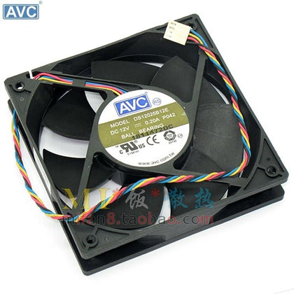 AVC DS12025B12E 120*120*25 Mm  Chassis Power CPU Computer Cooling Fan 4P Pwm Tempreture Controller