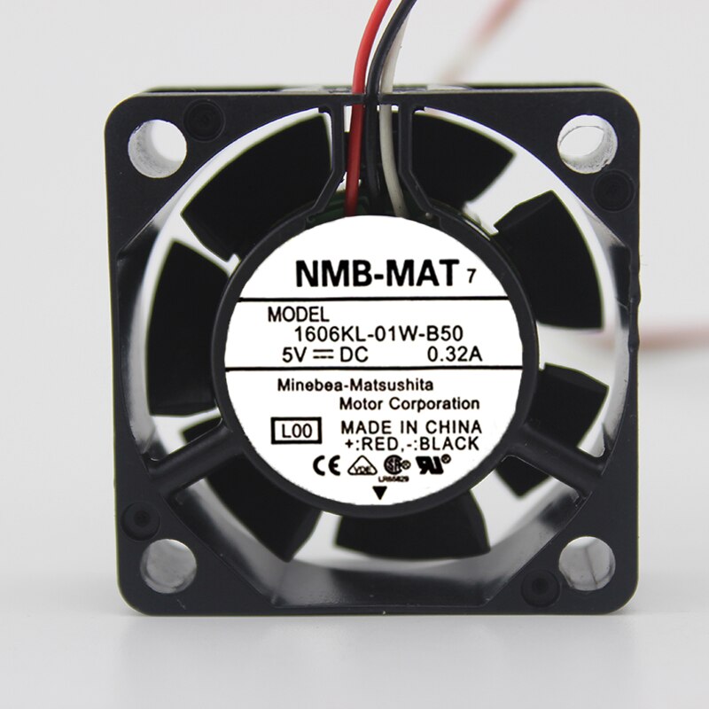 40mm Fan   NMB 1606KL-01W-B50  DC 5V 0.32A 40x40x15mm Server Square Cooling Fan