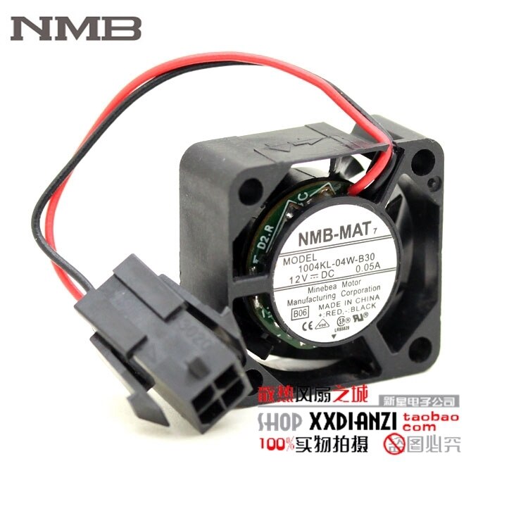 NMB 1004KL-04W-B30 12V 0.05A 2.5cm 2510 two-wire Quiet Fan
