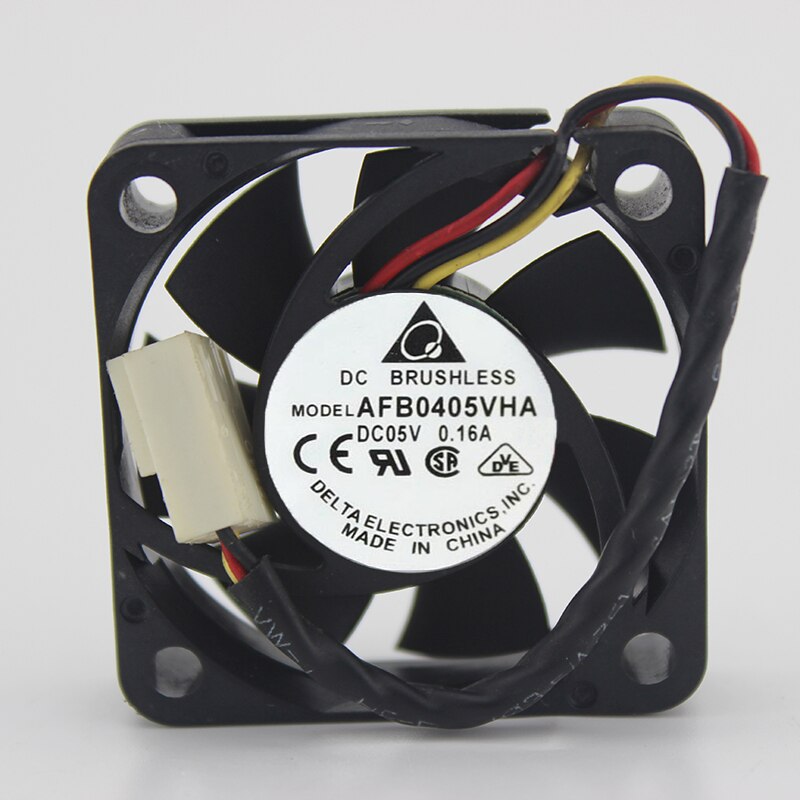 Delta Electronics AFB0405VHA Server Square Fan DC 5V 0.16A 40x40x10mm 3-wire