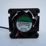Historical complete rear listing view: SUNON PSD1204PQBX-A (2).B4600.F.GN, DC12V 9.60W. Readable historical nameplate; not shipping-stock proof. Confirm actual full option, condition, connector and pinout.