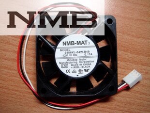 NMB 2406KL-04W-B29 6CM 12V 0.10A Quiet Dual Ball Bearing Sever Inverter Cooling Fan