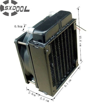 SXDOOL 80mm Aluminium Radiator Fan Included Water Cooling