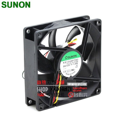 Sunon KD1209PTB2 9CM 9225 12V 1.6W Mute Durable Chassis Fan Tachometer