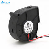 Delta BFB0712H 12V DC blower - manufacturer label side and two-wire harness