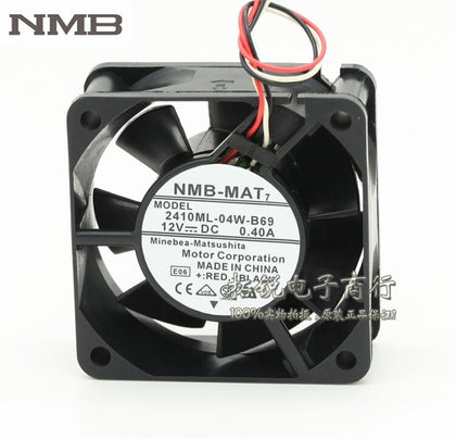 NMB 6025S 2410ML-04W-B69 60mm 6cm DC 12V 0.4A Server Inverter Cooling Fan